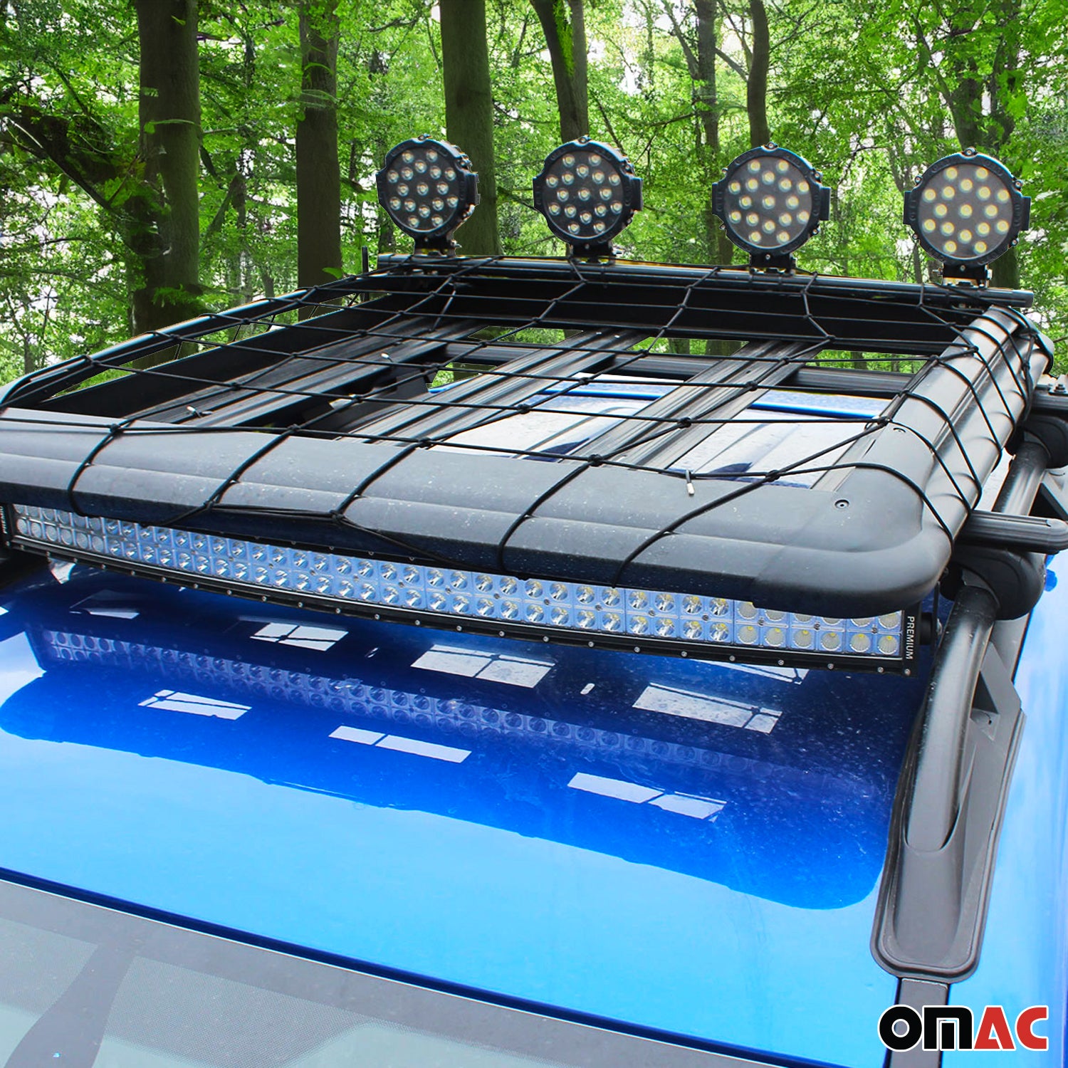 Floor Style Trunk Cargo Net 27" x 35" Mesh Storage Organizer