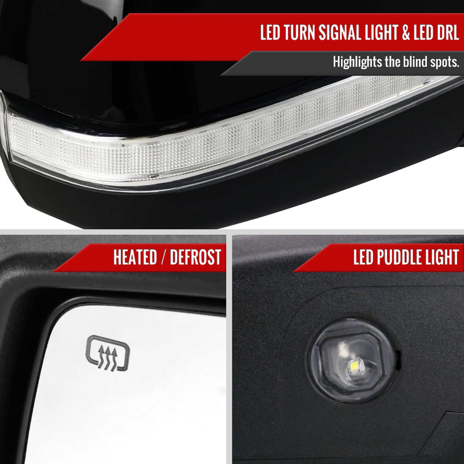 2014-2018 Chevy Silverado/GMC Sierra Manual Fold Heated Side Mirror Passenger