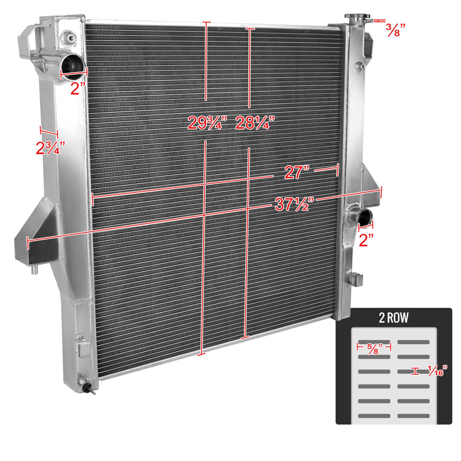2003-2009 Dodge RAM 2500/3500 5.9L/6.7L Cummins 2Row Performance Radiator