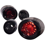 2005-2010 Chevy Cobalt Coupe LED Tail Lights & Reverse Lights Chrome/Red Smoke