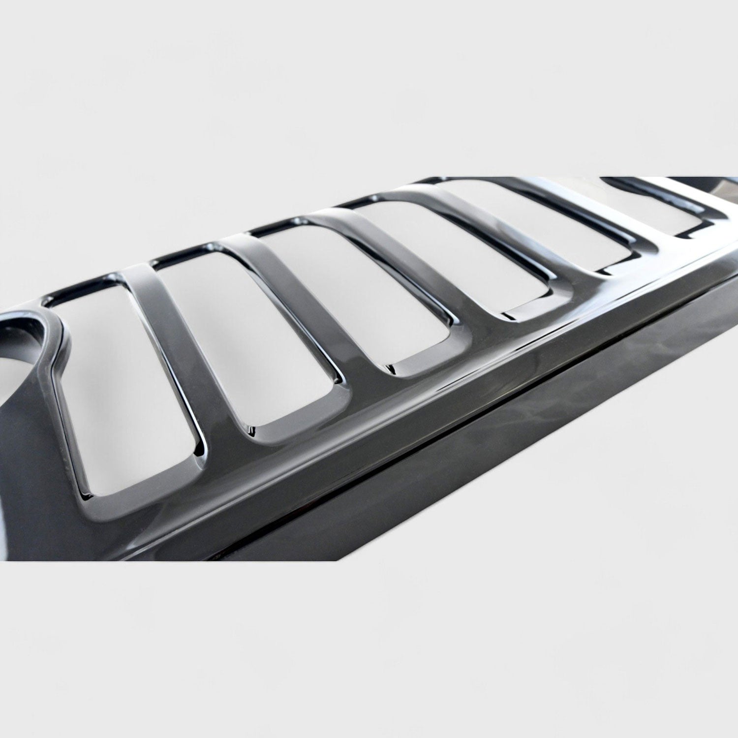 2023-2024 Jeep Gladiator Grille Overlay Gloss Black 1Pcs ABS Plastic