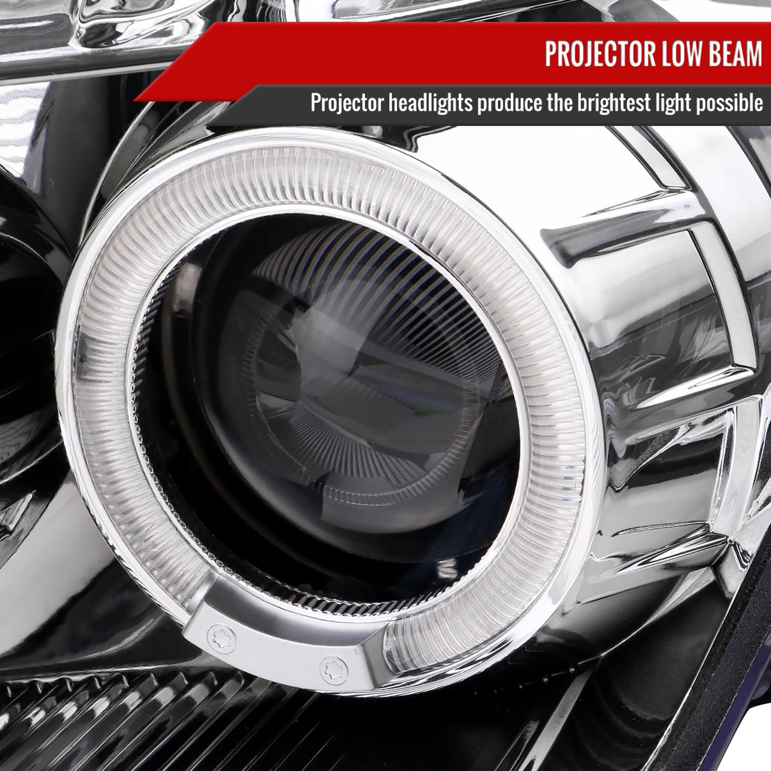 2003-2005 Nissan 350Z Dual Halo Projector Headlights Chrome/Clear Lens
