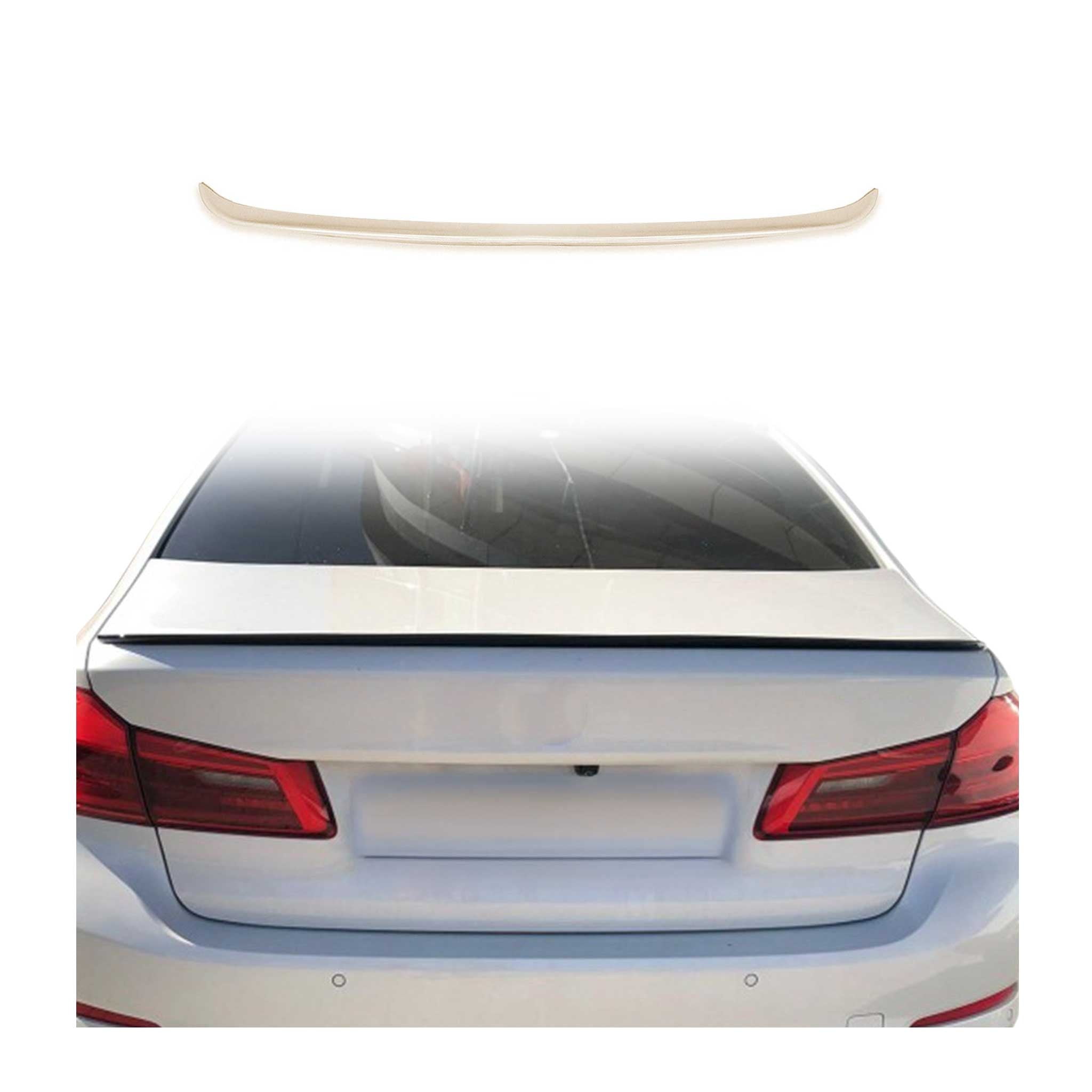 2017-2023 BMW 5 Series G30 Sedan Rear Trunk Spoiler Wing ABS Primer Paintable