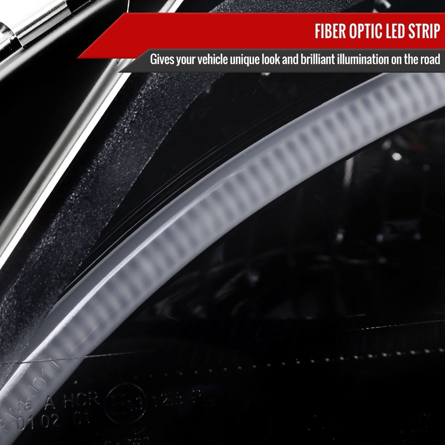 2008-2011 Mercedes W204 C Class Headlights LED Light Bar&LED Signal Smoked