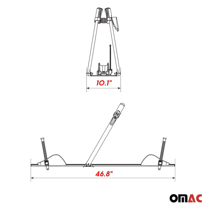 Bike Carrier Rack Hitch Roof Mount Aluminum One Bicycle Exterior Accessory