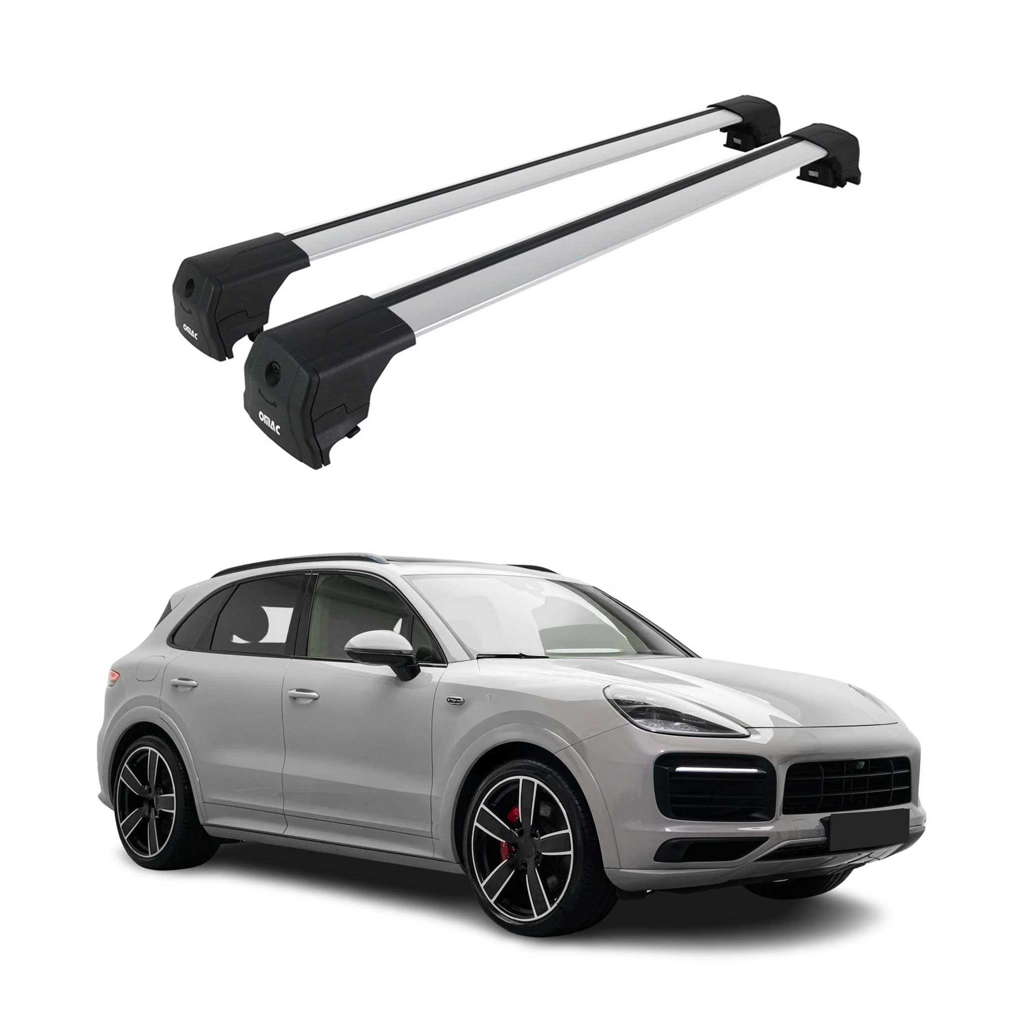 2019-2026 Porsche Cayenne Roof Rack Cross Bars Silver