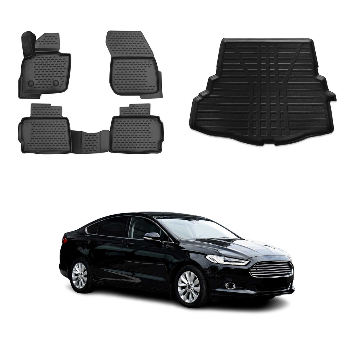 OMAC Floor Mats & Cargo Liners for Ford Fusion II Sedan 2013-2020
