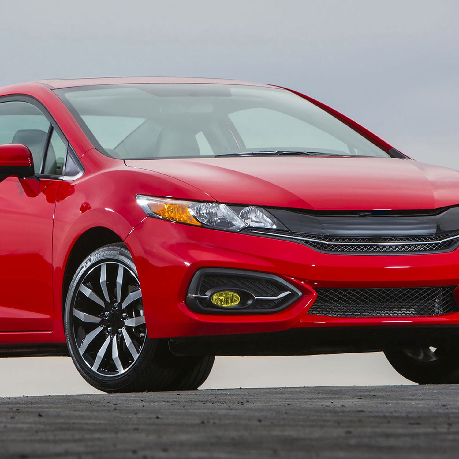 2014-2015 Honda Civic Coupe H11 Fog Lights Kit Chrome Housing/Yellow Lens