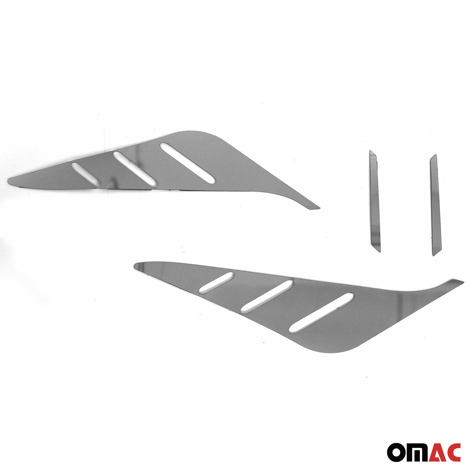 2018-2023 Hyundai Kona Trunk Wing Side Trim Silver Stainless Steel 4 Pcs