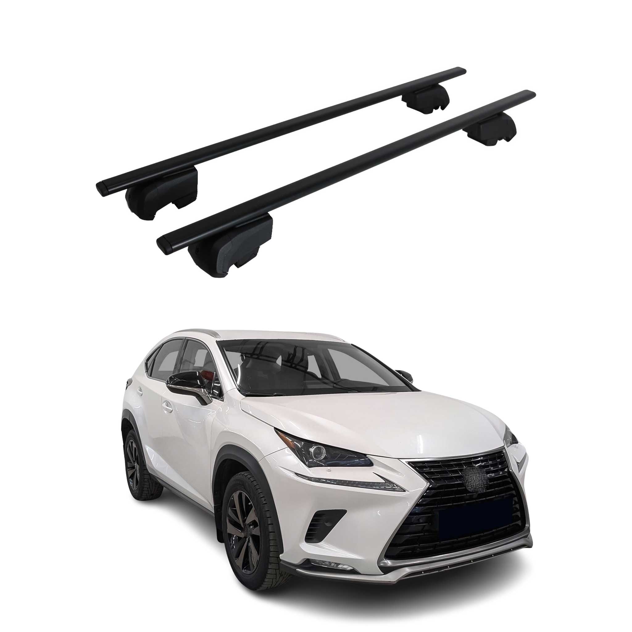 2015-2021 Lexus NX Roof Rack Cross Bars Black