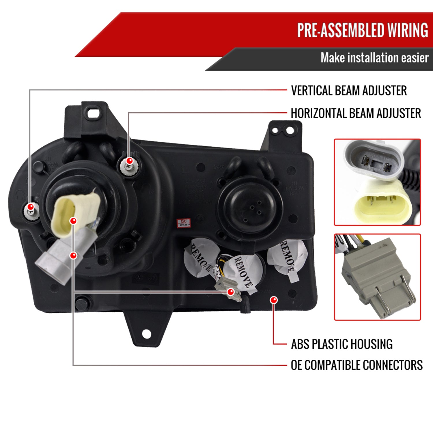 2005-2010 Chrysler 300 Base/LX/Touring Headlights LED Light&LED Signal Smoke