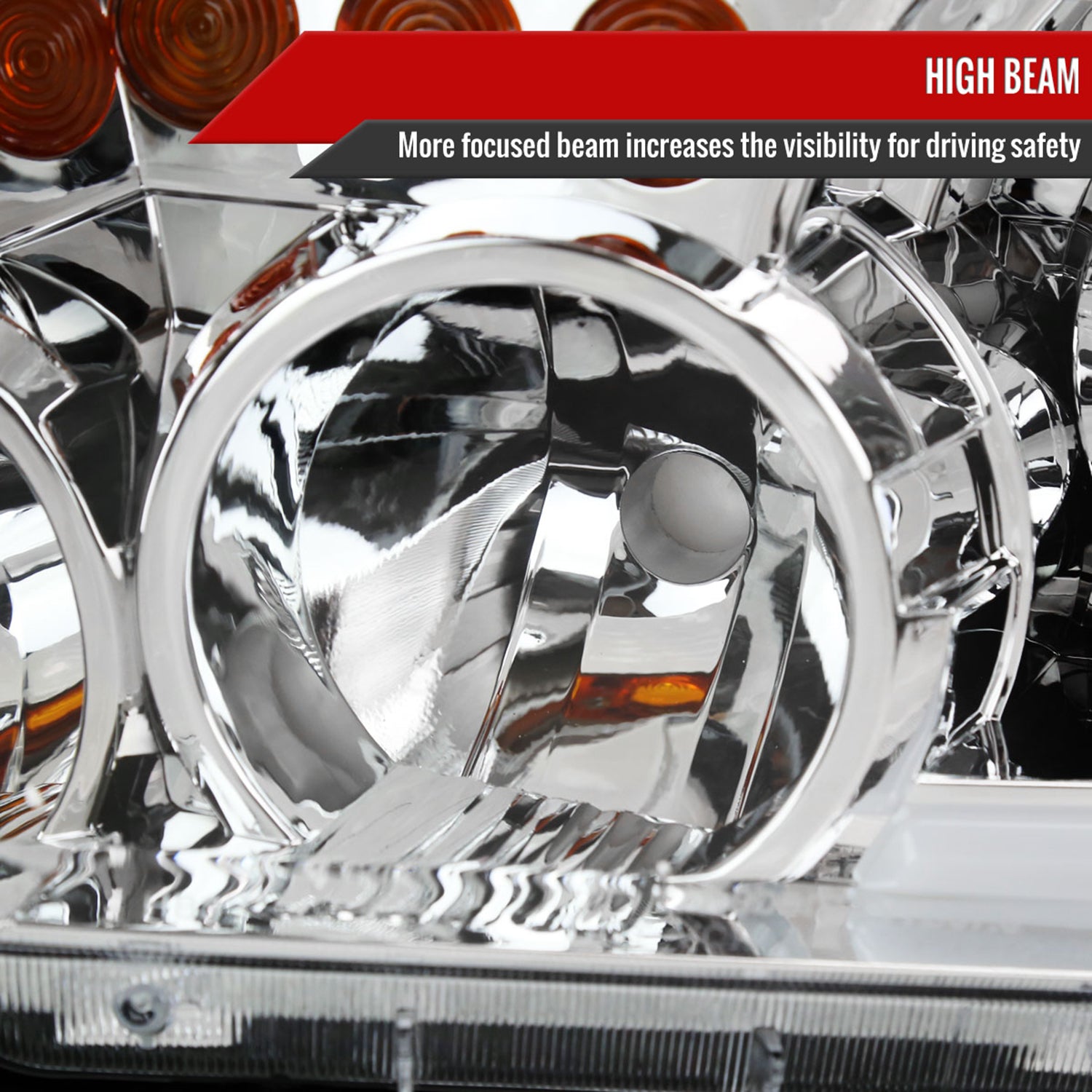 2007-2013 Toyota Tundra/ 08-2017 Sequoia Retro LED Headlights LED Signal Chrome