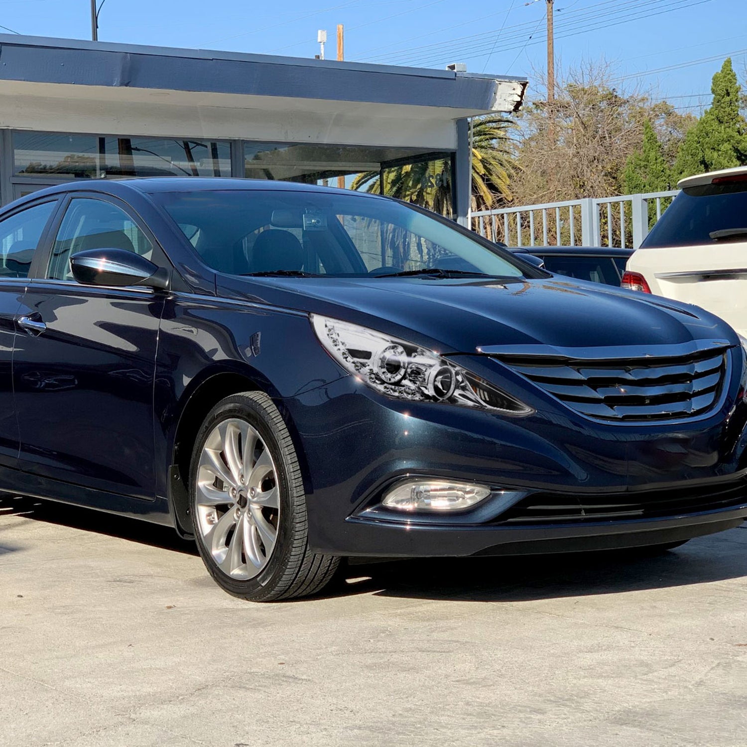 2011-2014 Hyundai Sonata Projector Headlights SMD LED Light Strip Chrome/Clear