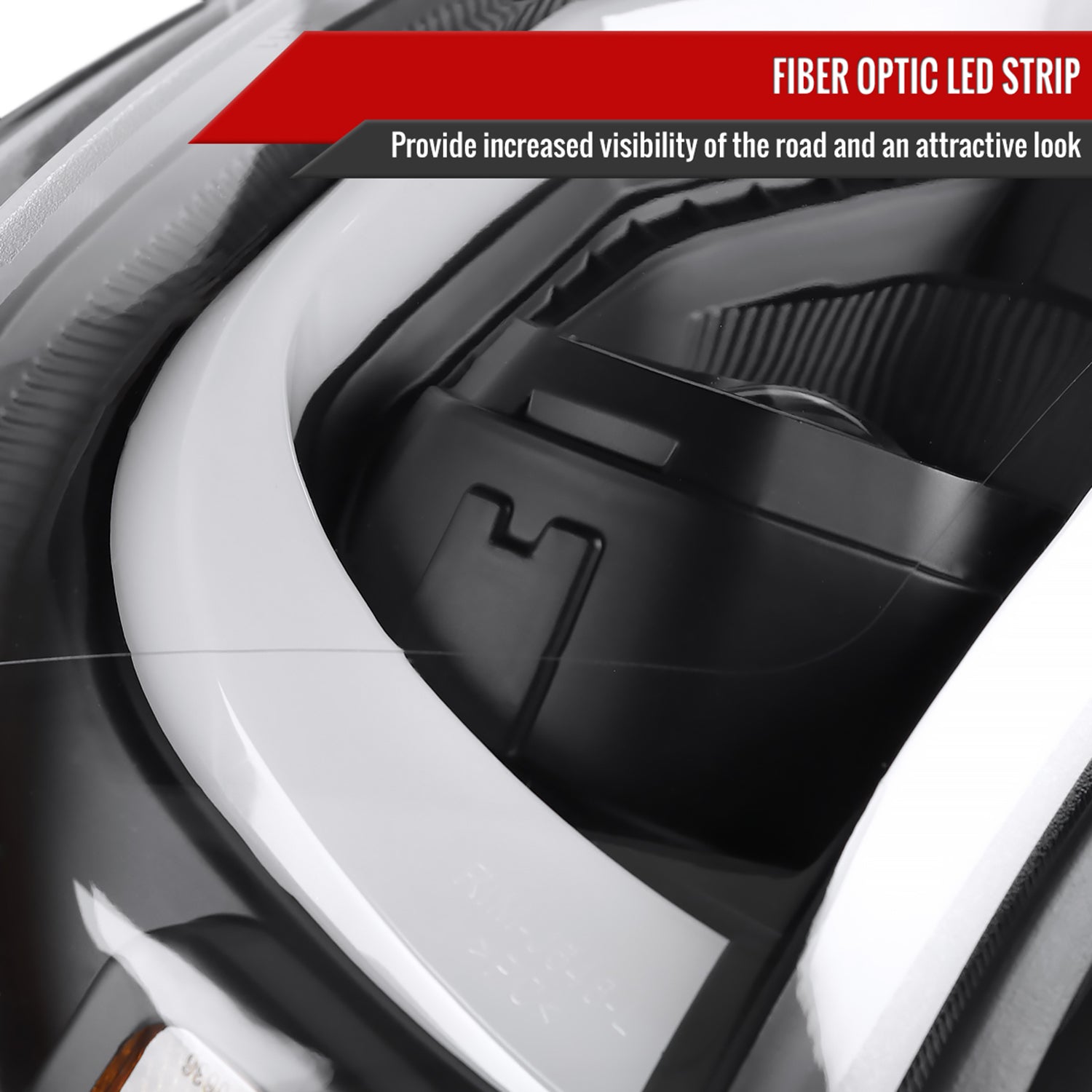 2015-2021 Chevy Colorado LED Bar Projector Headlights Matte Black/Clear Lens