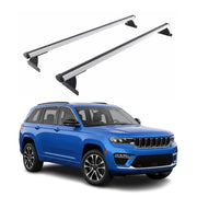 Roof Rack Cross Bars for Jeep Grand Cherokee V 2021-2026 165Lbs Alu Silver 2Pcs