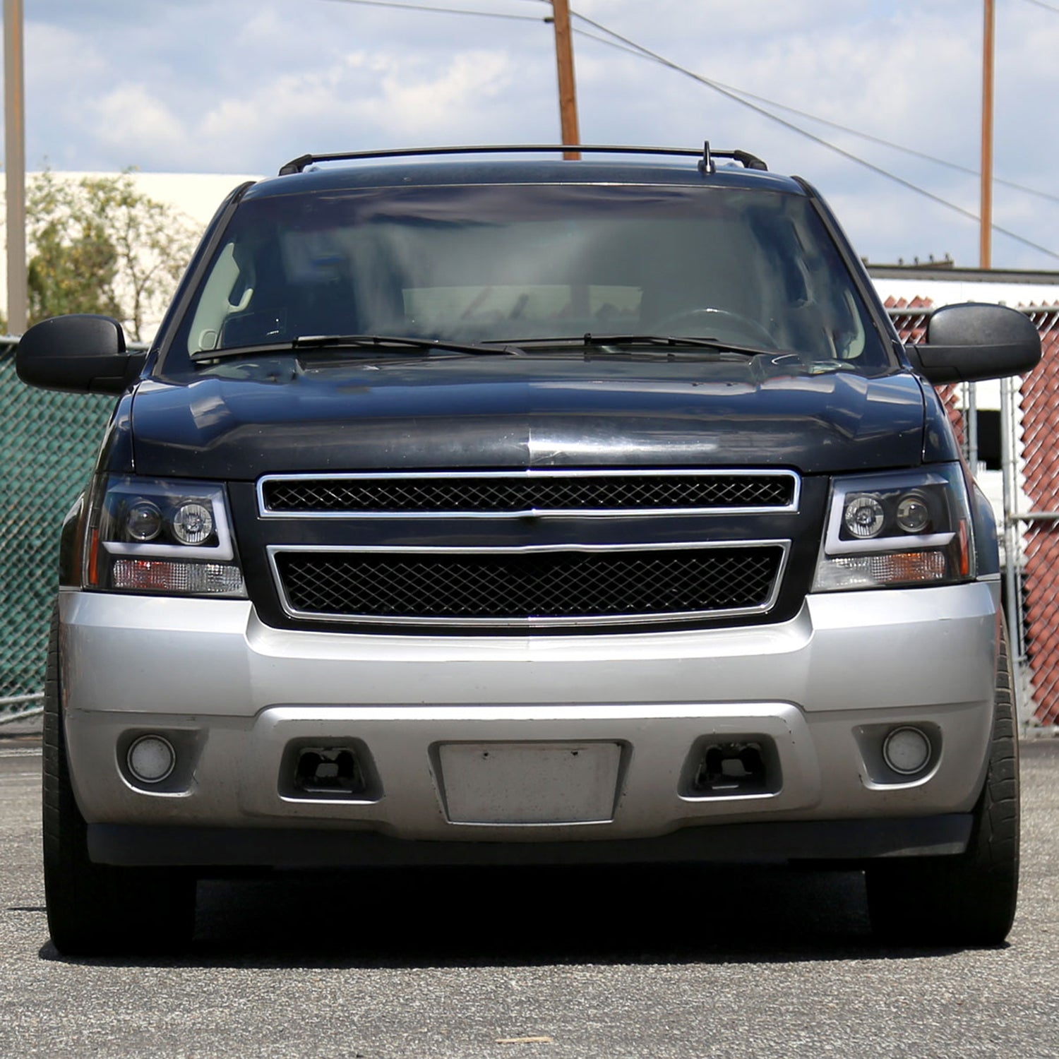 2007-2013 Chevy Avalanche/ 07-2014 Tahoe Suburban LED C-Bar Headlights -RS Black
