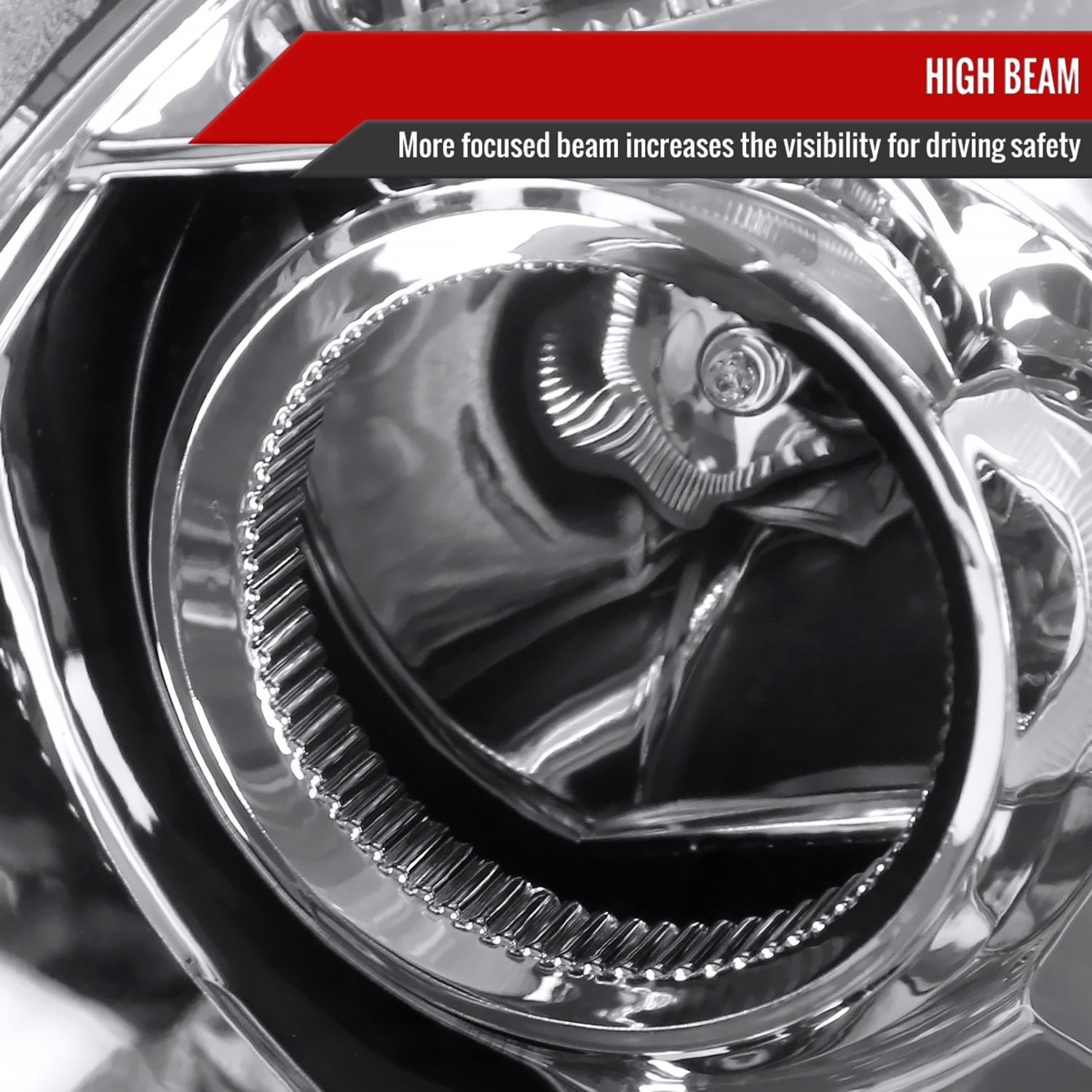 1998-2005 VW Beetle Halo Projector Headlights Chrome/Clear Lens