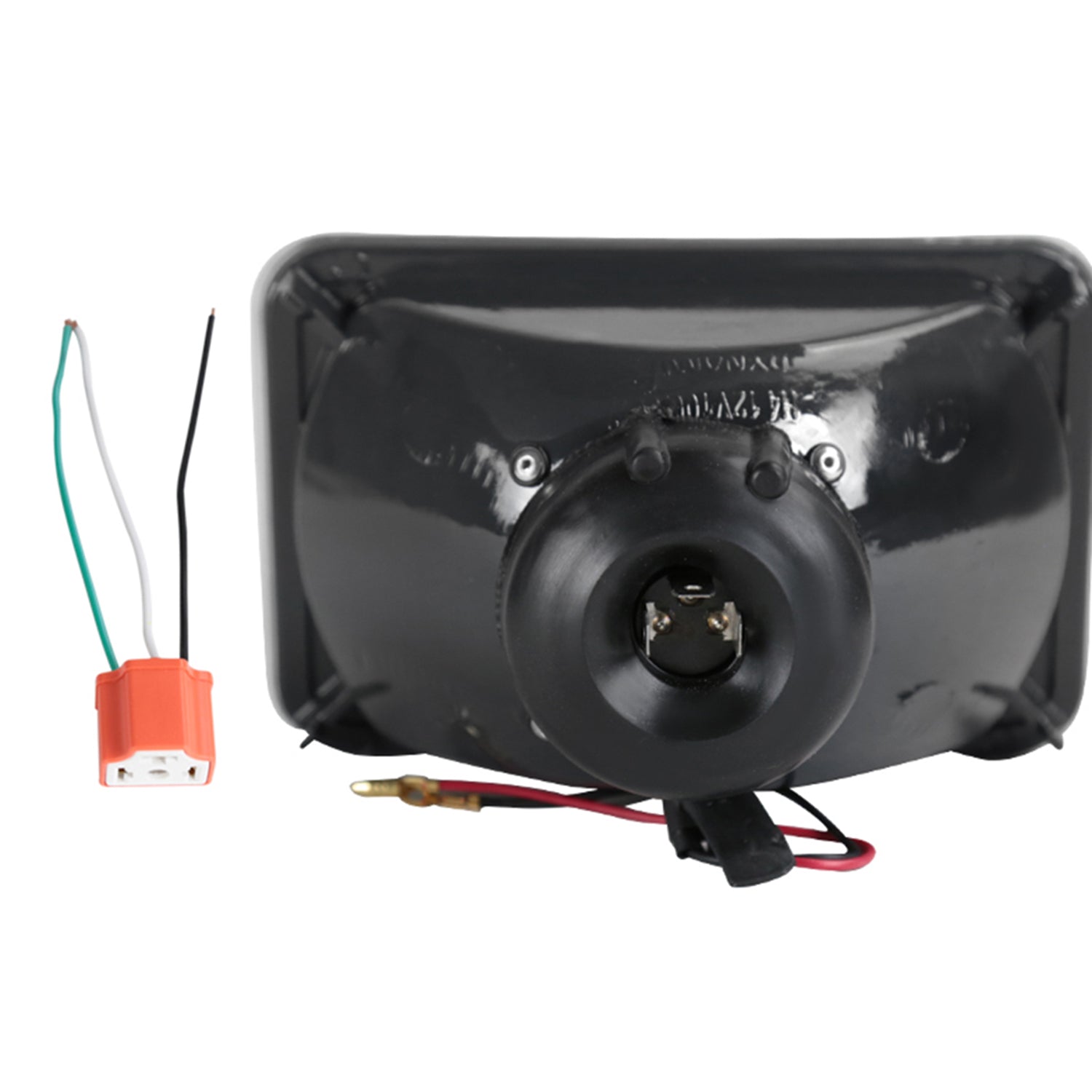 Universal 7"x6" H4 Crystal Headlights Chrome Housing/Glass Lens