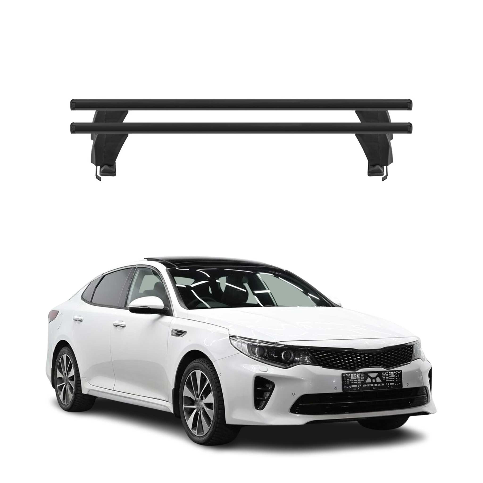 2016-2020 Kia Optima Sedan Roof Rack Cross Bars Black