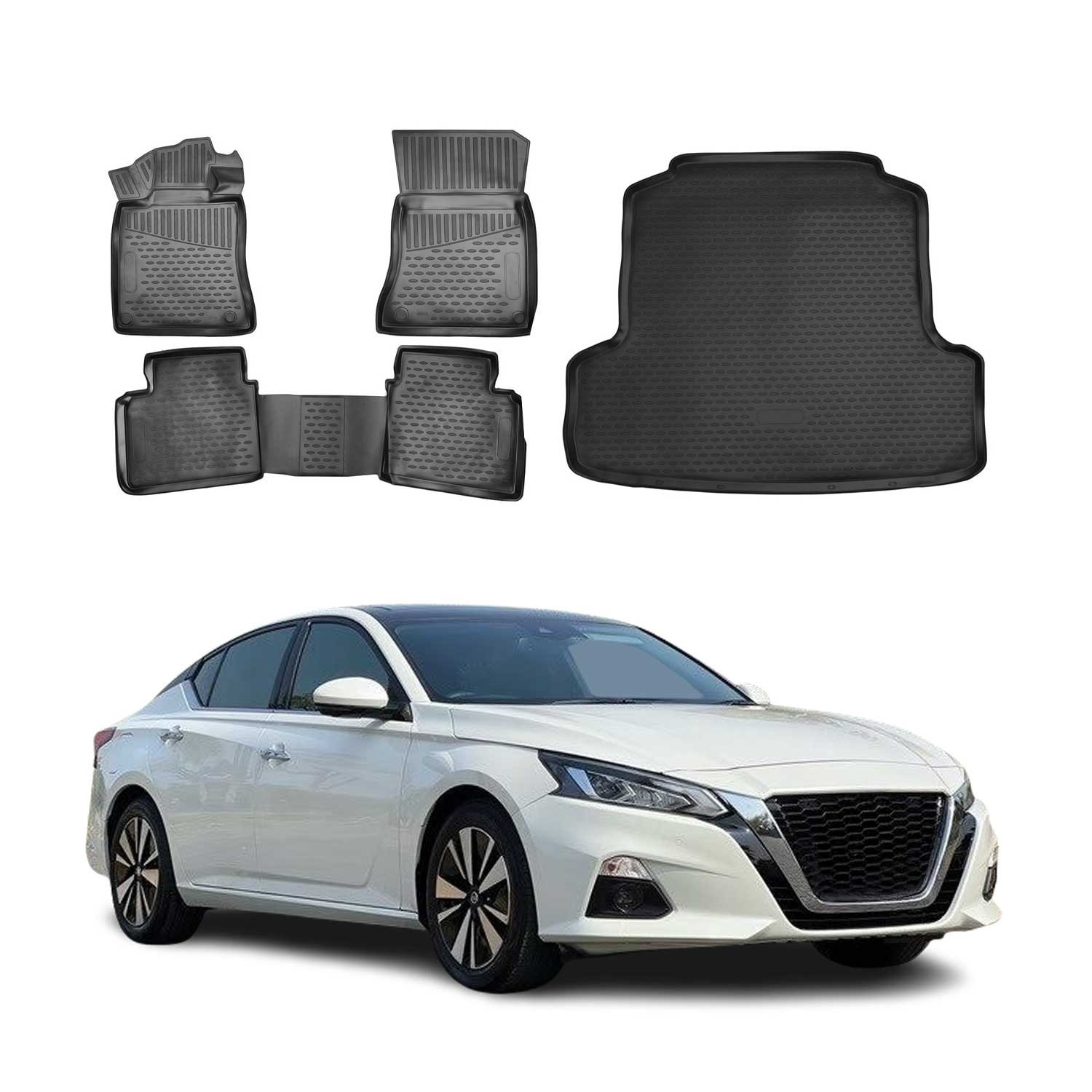 2019-2025 Nissan Altima Floor Mats & Cargo Liner Full Set Black