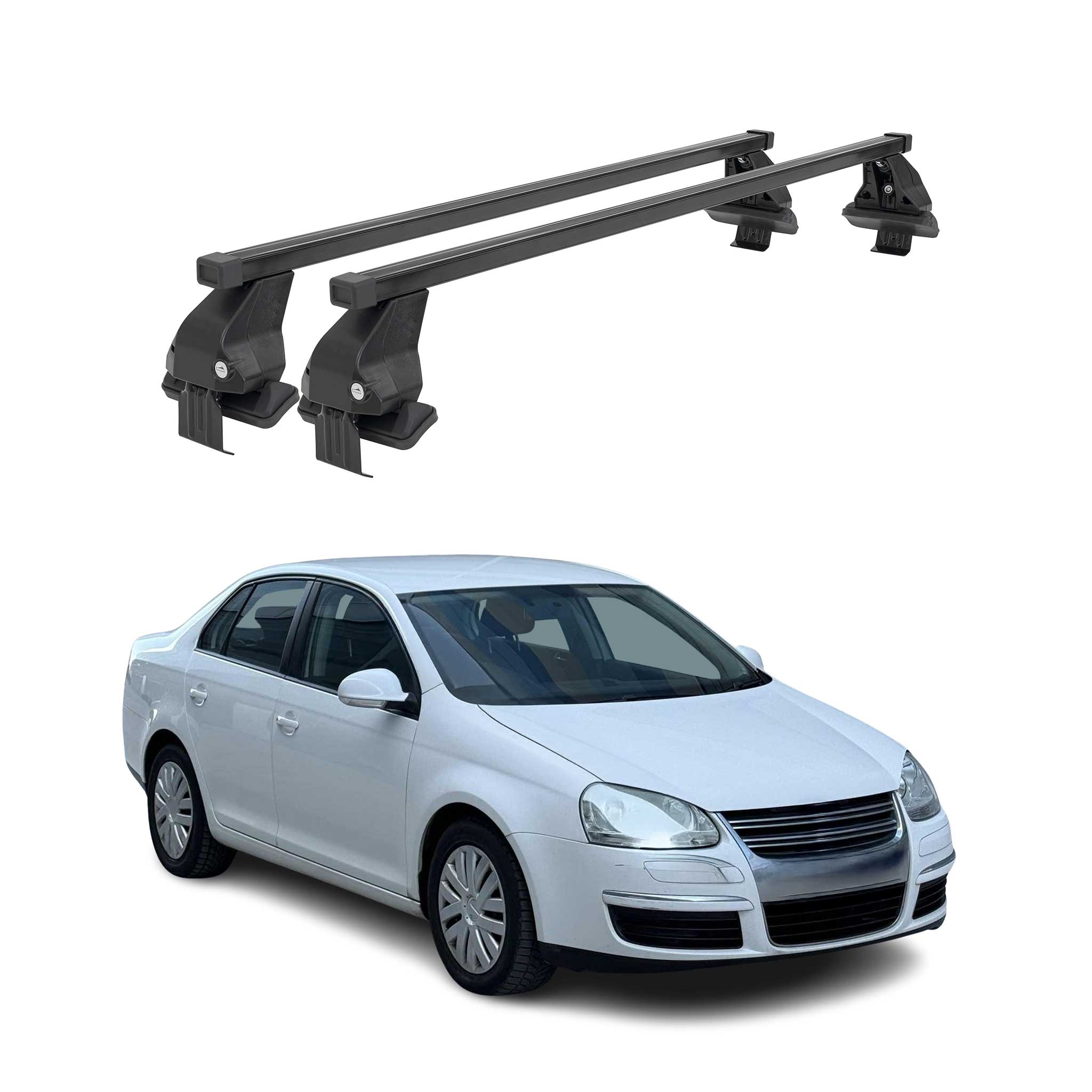 2006-2010 VW Jetta A5 Roof Rack Cross Bars Black