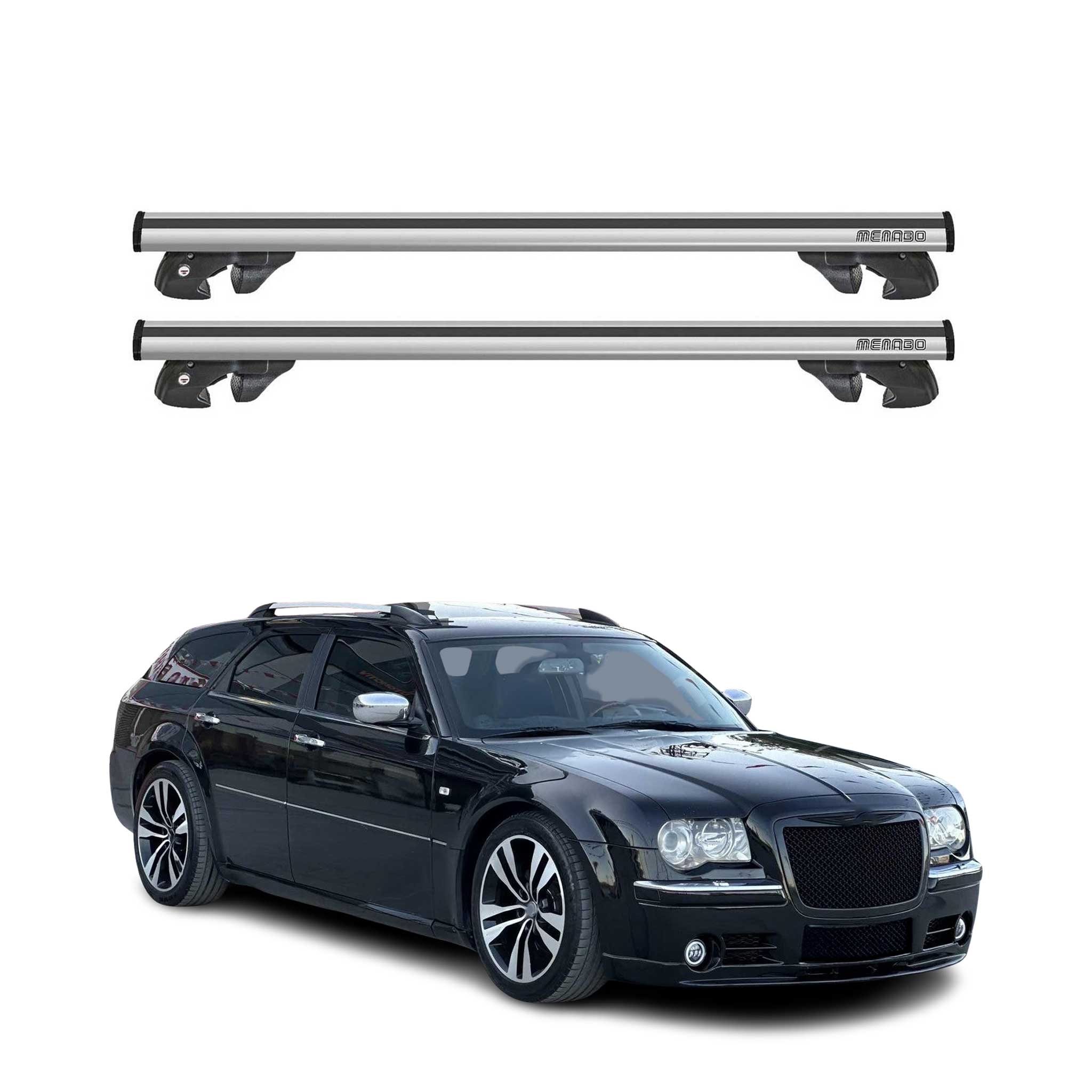 2005-2010 Chrysler 300C Roof Rack Cross Bars Silver