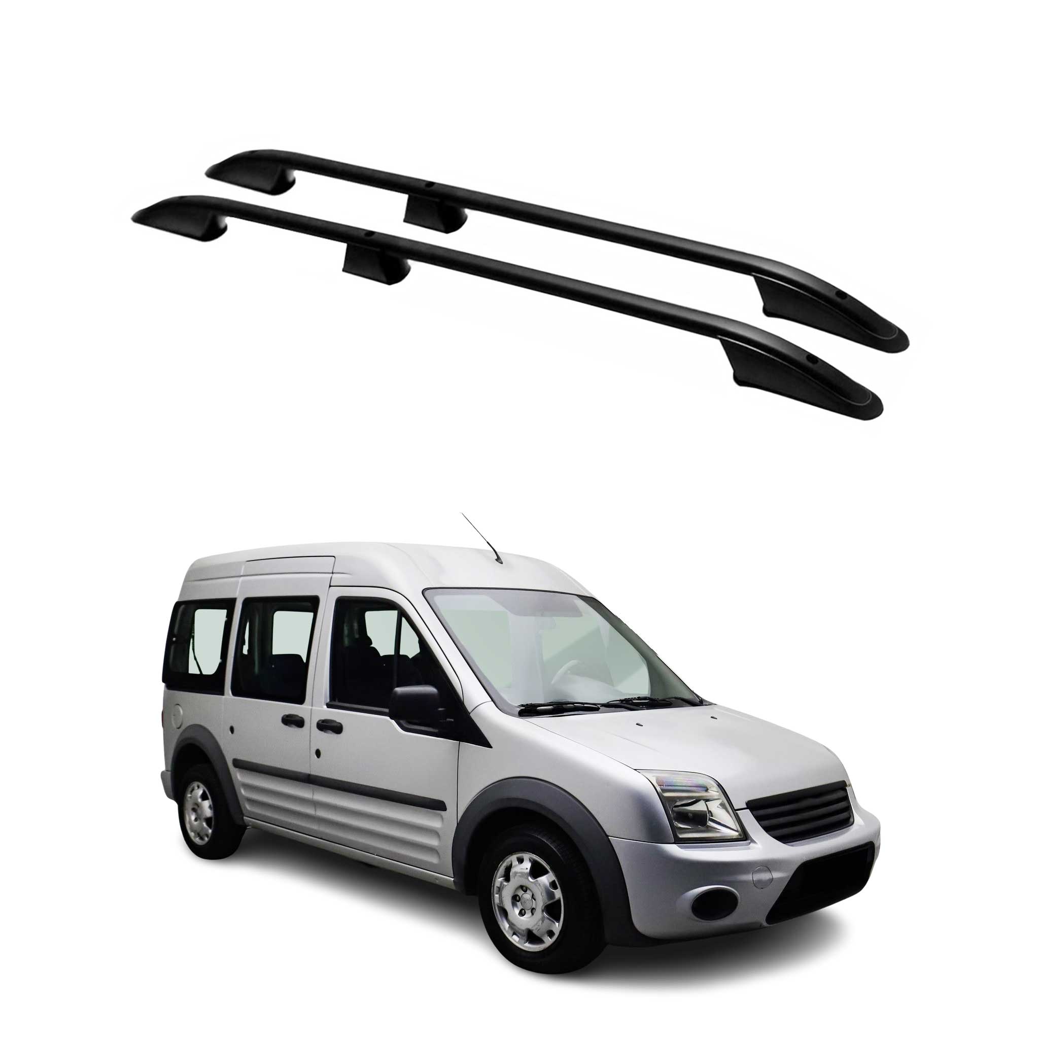 2010-2013 Ford Transit Connect Long Roof Rack Rails Side Rails Black