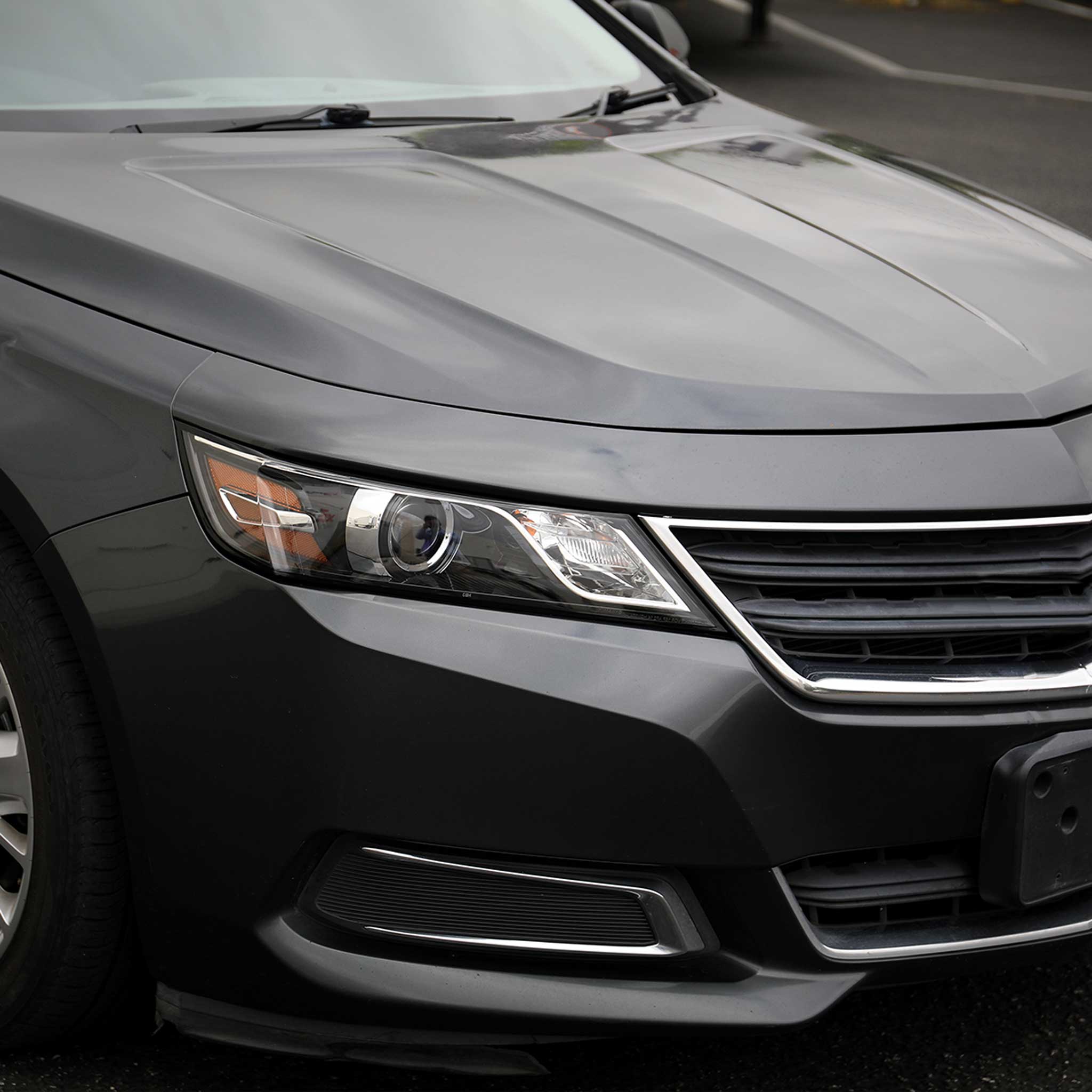 For Chevrolet Impala 2014-2020 Factory Style Projector Headlight - Passenger Side Jet Black Housing Clear Lens