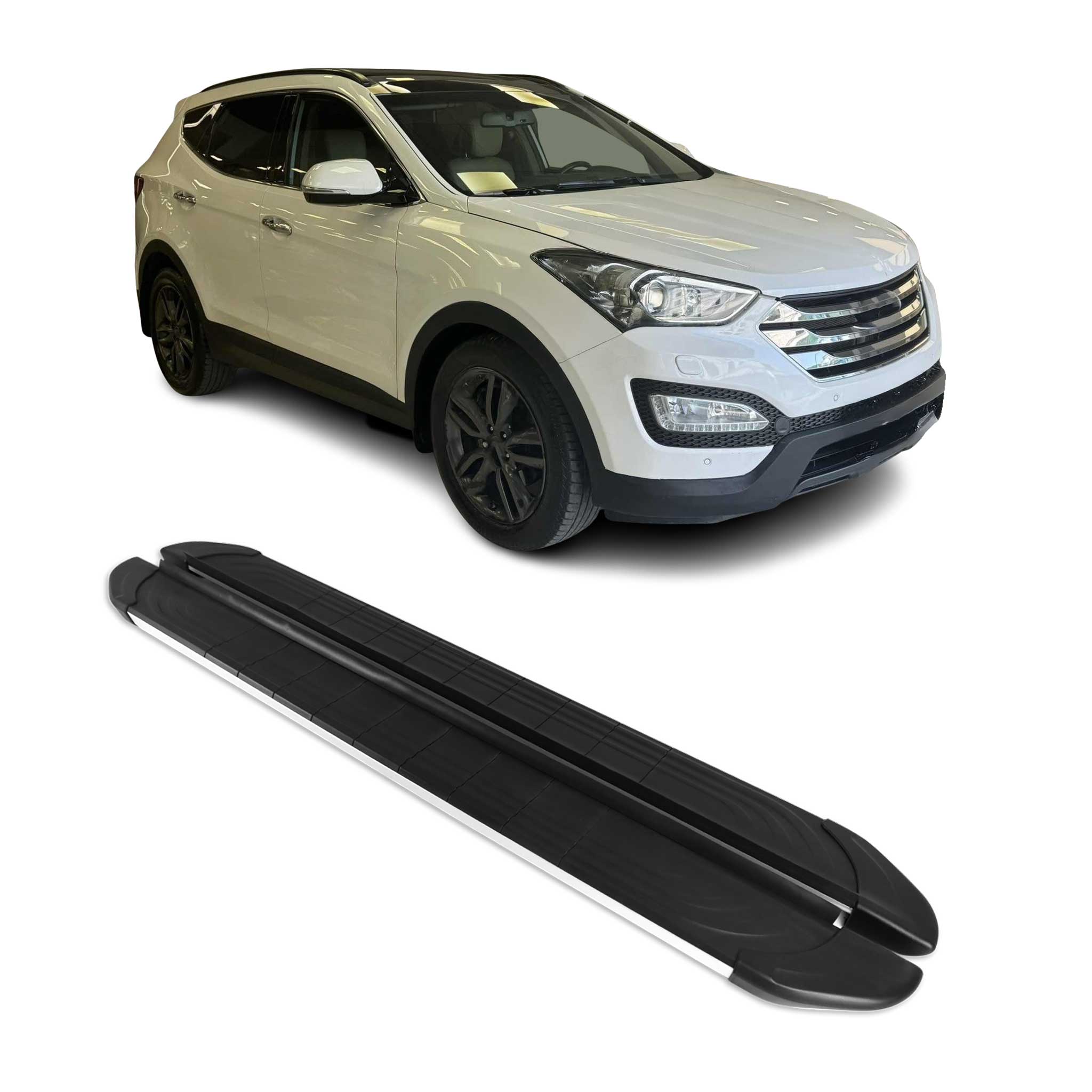 2013-2016 Hyundai Santa Fe Sport Nerf Bar Side Step Running Boards Alu 2x