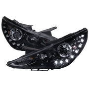 2011-2014 Hyundai Sonata Projector Headlights SMD LED Light Strip Black/Smoke