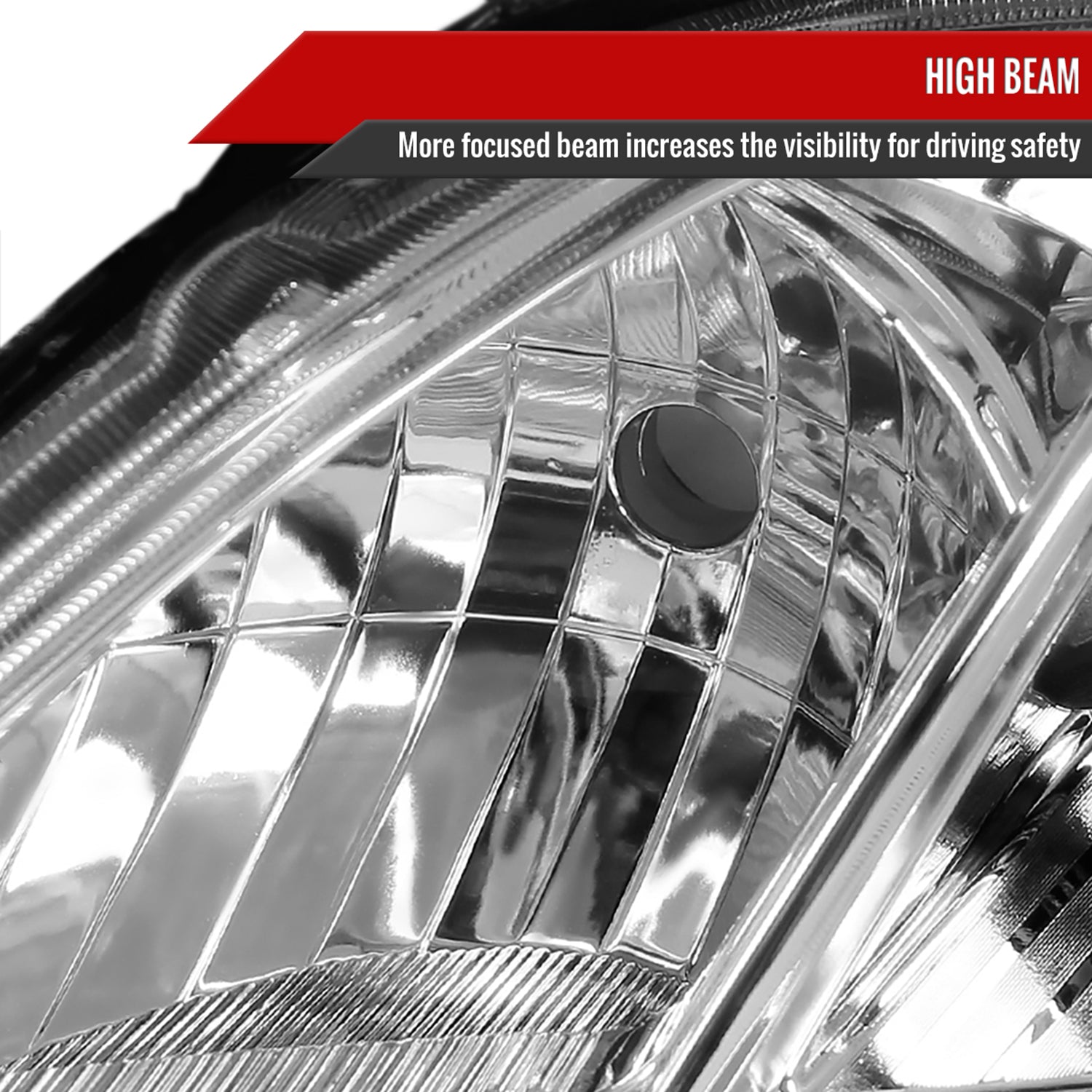 2007-2009 Toyota Camry Projector Headlights w/ Amber Reflectors Chrome/Clear