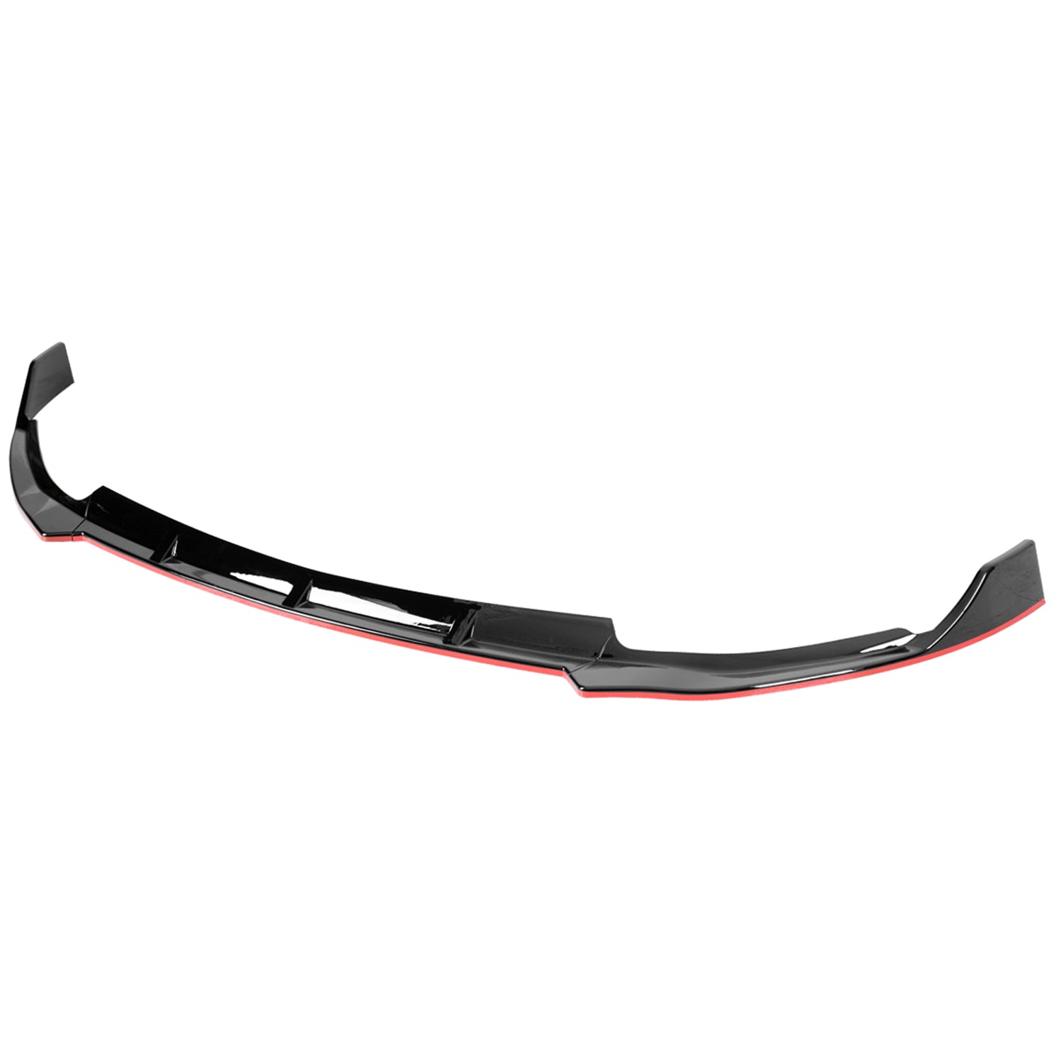 2019-2021 Mercedes W205 C Class Glossy Black/Red Front Bumper Lip Splitter Kit