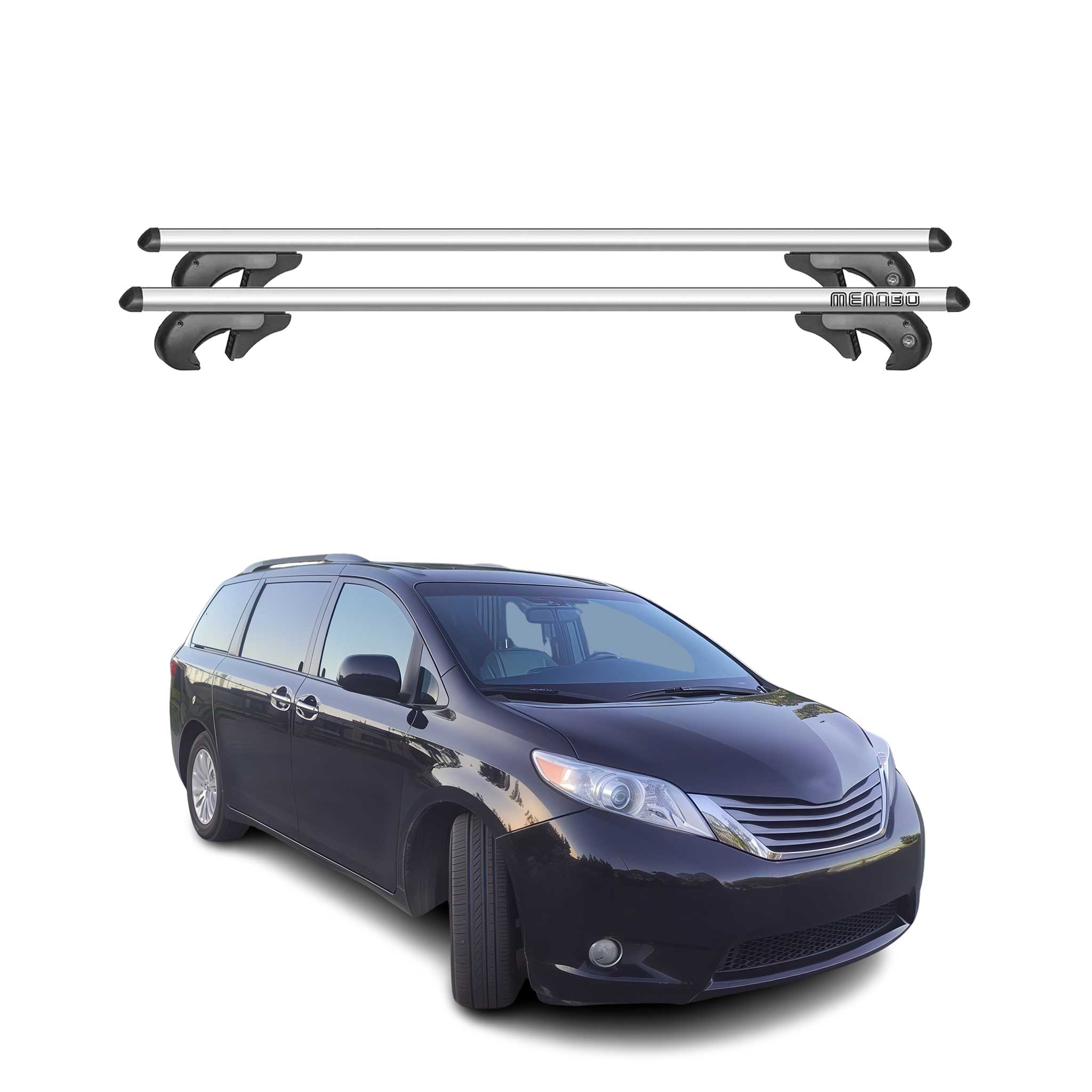 2011-2020 Toyota Sienna Roof Rack Cross Bars Silver