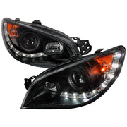 2006-2007 Subaru Impreza WRX/STI Projector Headlights LED Light Strip Black