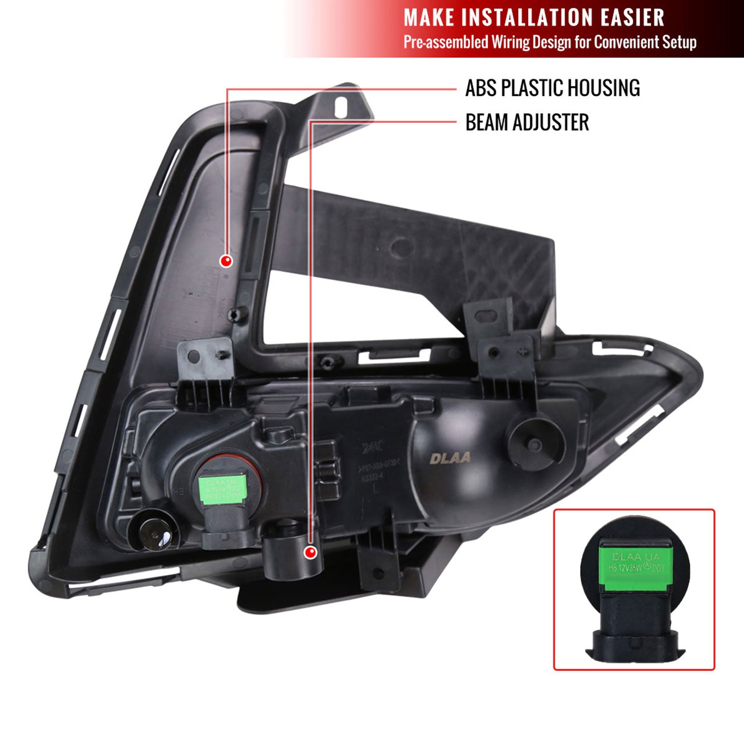 2020-2021 Nissan Sentra H8 Fog Lights Kit Chrome Housing/ Clear Lens