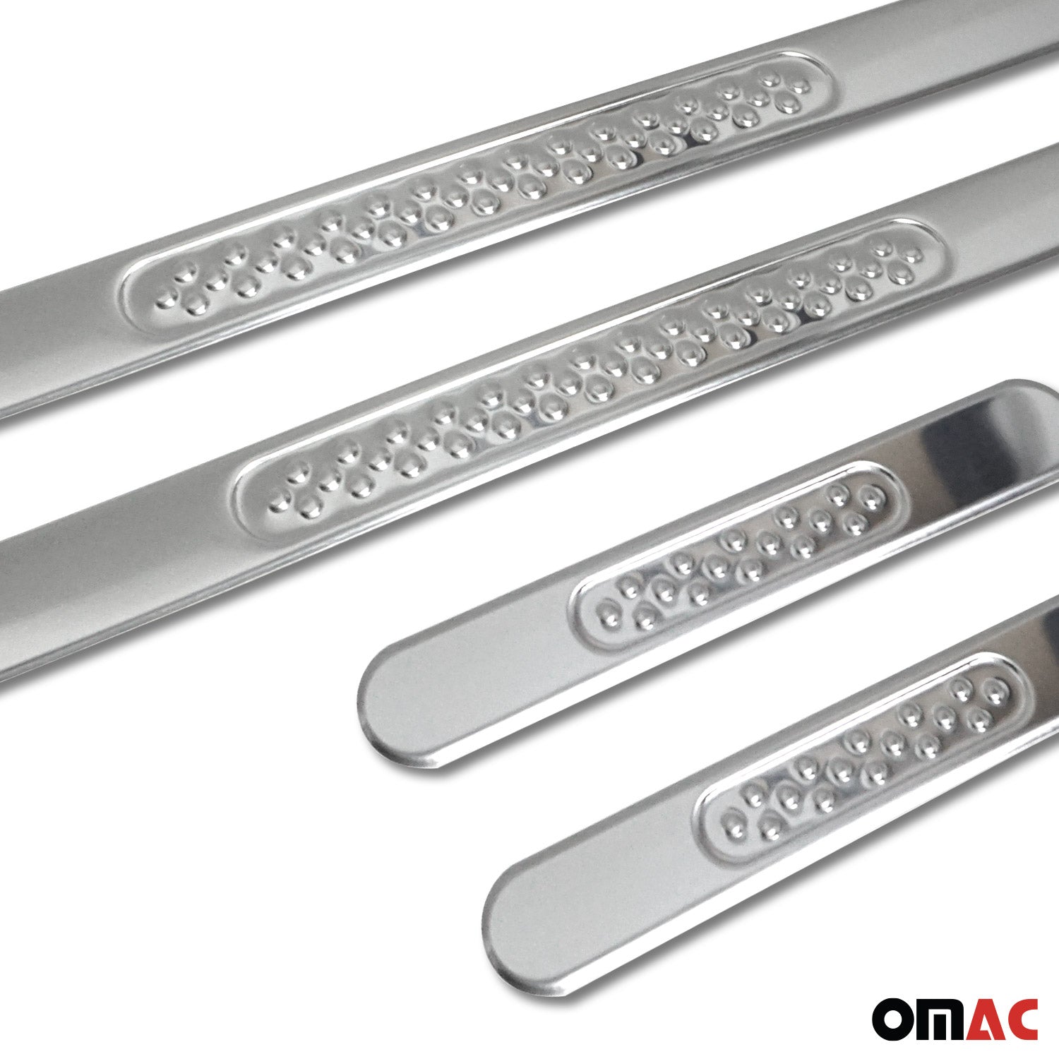 Ford Door Sill Scuff Plate Scratch Protector Gloss Stainless Steel Silver 4 Pcs