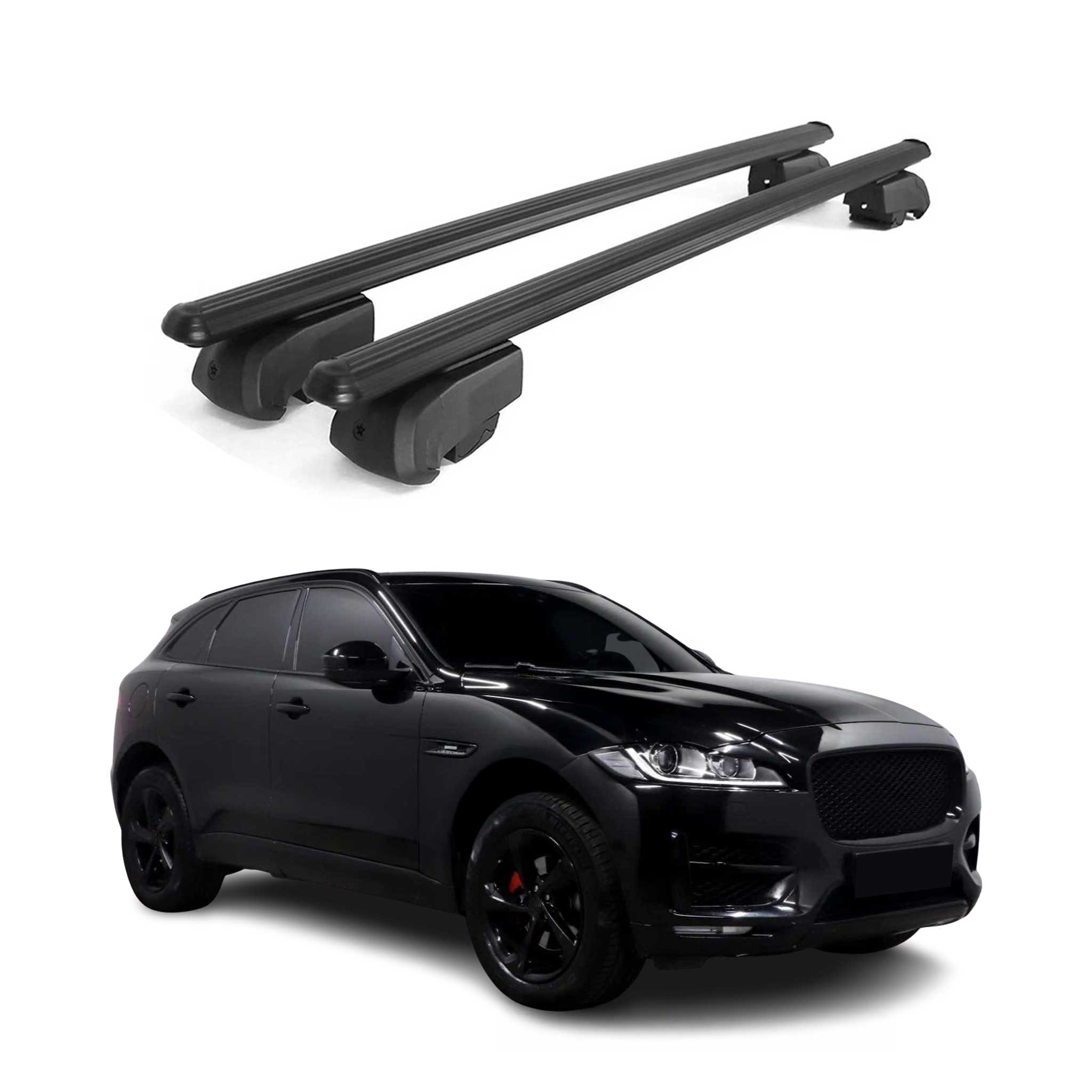 2017-2026 Jaguar F-Pace Roof Rack Cross Bars Black