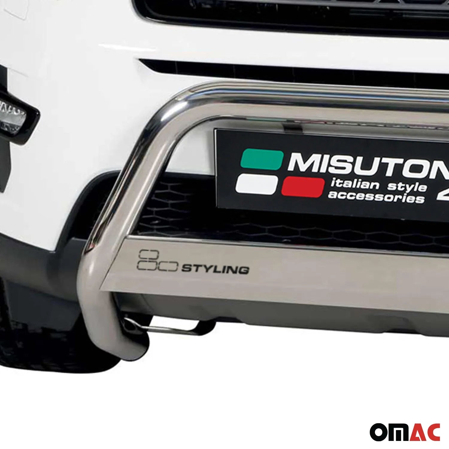 2014-2018 Land Rover Discovery Sport Bull Bar Push Bumper Silver