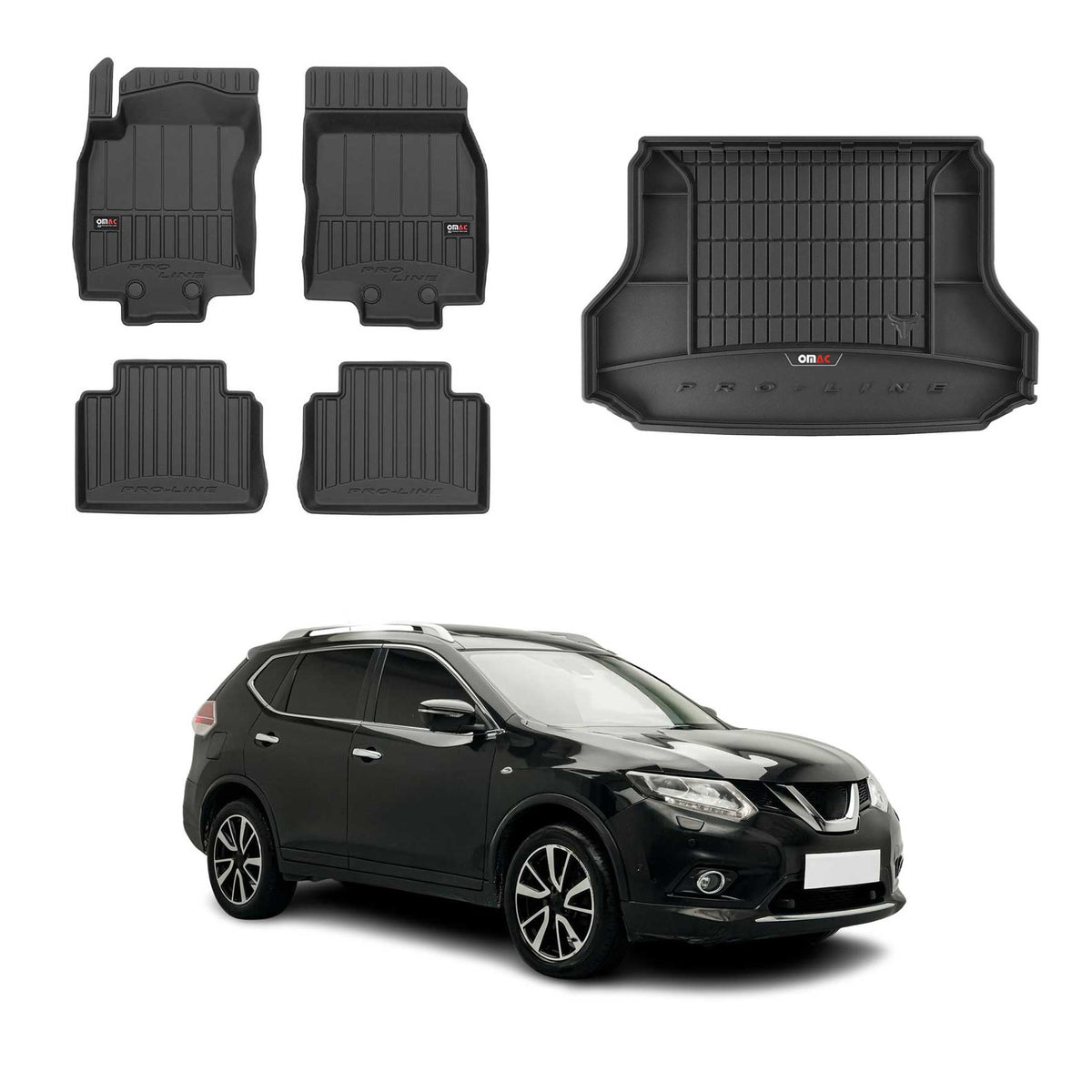 OMAC Floor Mats & Cargo Liners for Nissan Rogue 2014-2016 Pre-FL