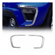 2019-2024 Jeep Renegade Fog Light Lamp Bezel Cover Steel Silver 2 Pcs