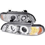 2001-2003 BMW E39 5 Series Dual Halo Headlights LED Signal Lights Chrome