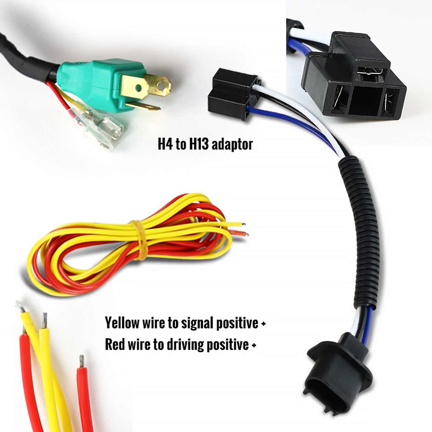 Universal 7" Round Cree LED Halo Projector Headlights - 2PC Matte Black/Clear