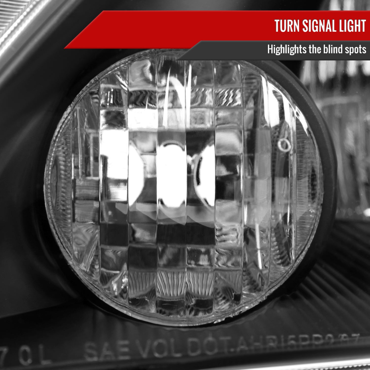 2007-2011 Honda CR-V Factory Style Headlights Matte Black Housing/Clear Lens