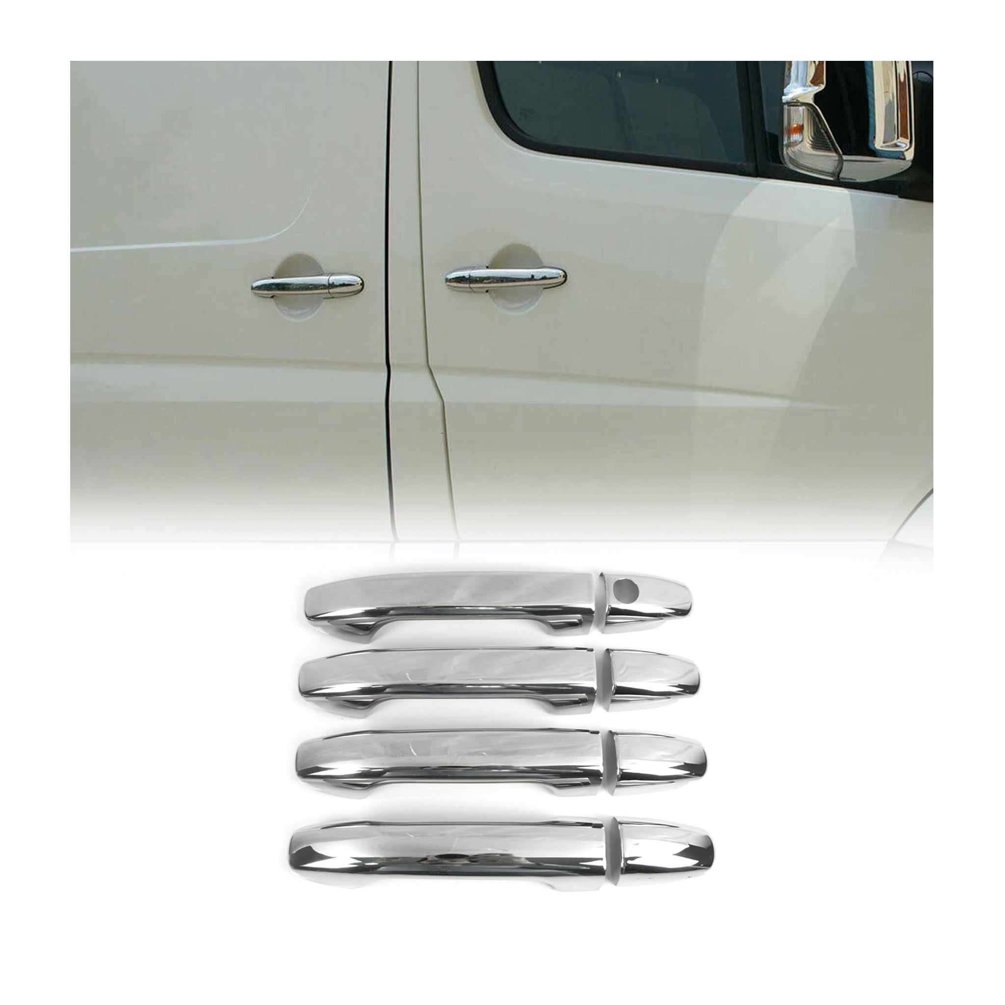 Car Door Handle Cover for Mercedes Sprinter W907 2019-2026 S.Steel Chome 8Pcs