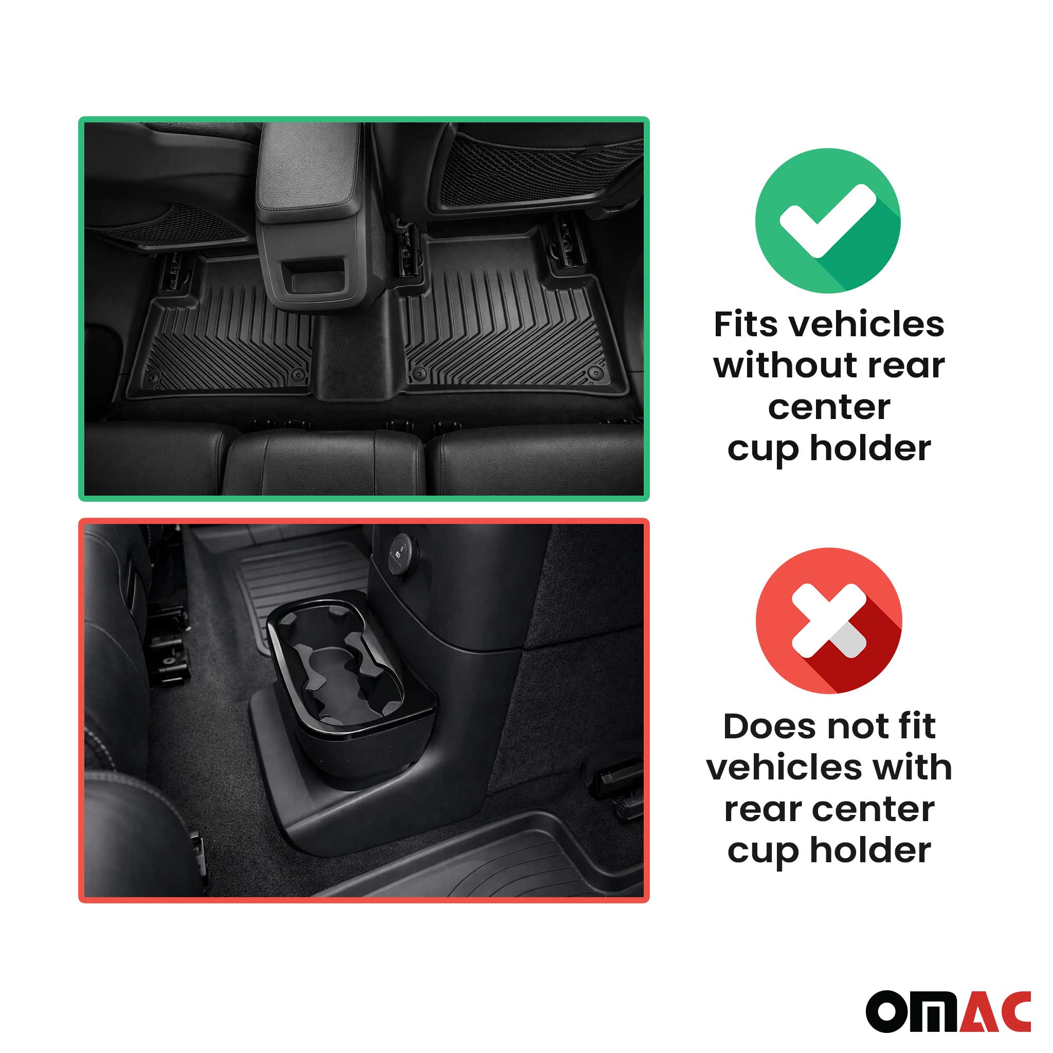 2016-2026 Volvo XC90 Premium Floor Mats Liners First and Second Row Set Black