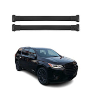 2024-2025 Chevrolet Traverse Roof Rack Cross Bars Luggage Carrier Alu Black 2Pcs