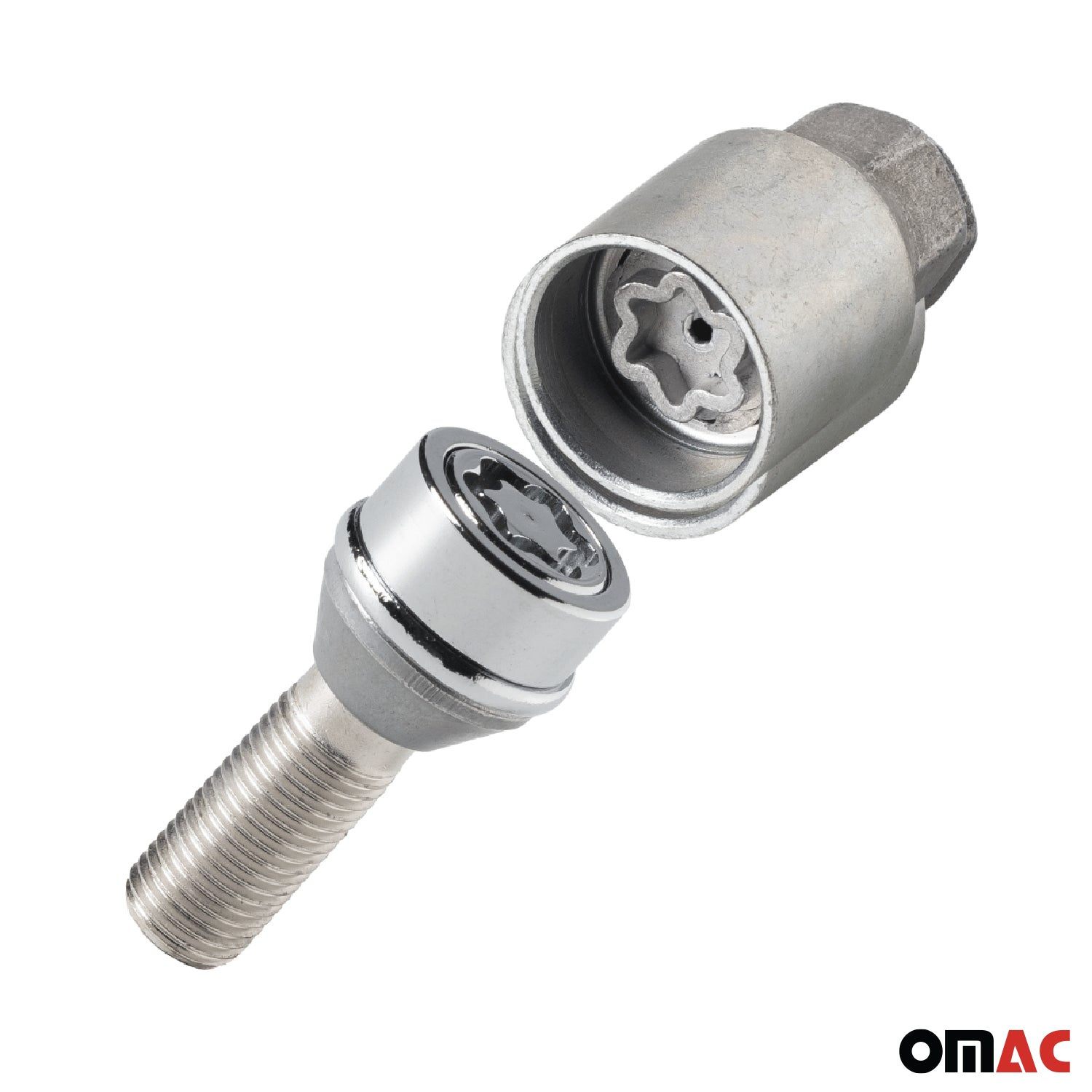 Wheel Lock Kit for Land Rover Range Rover Sport M14X1,5 Silver 4Locks & 1Key