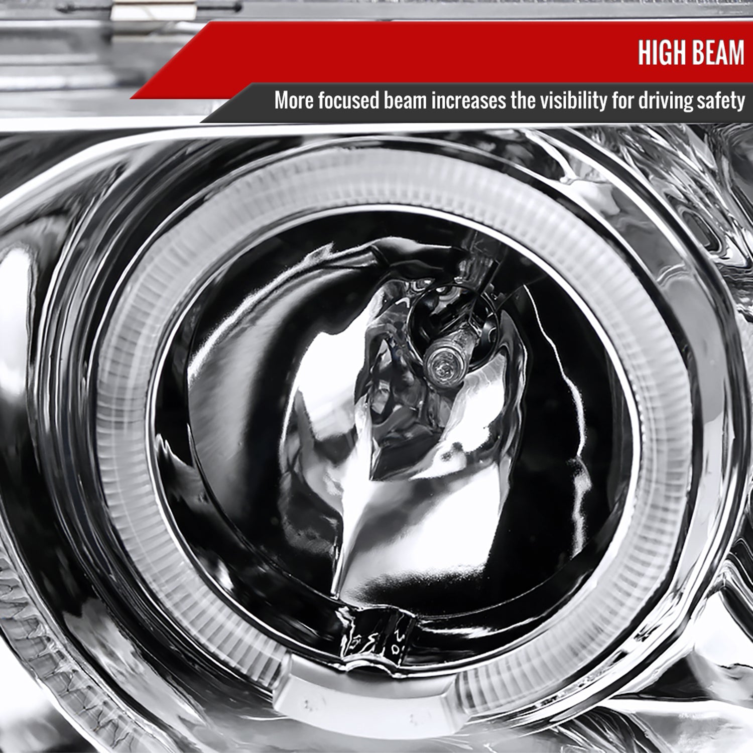 2002-2005 Dodge RAM 1500/ 03-2005 RAM 2500 3500 Dual Halo Headlights Chrome