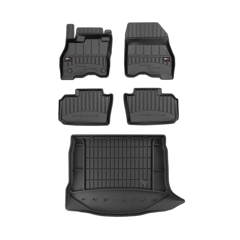 2018-2024 Nissan Leaf Premium Floor Mats & Cargo Liner Full Set All Weather Heavy Duty Black