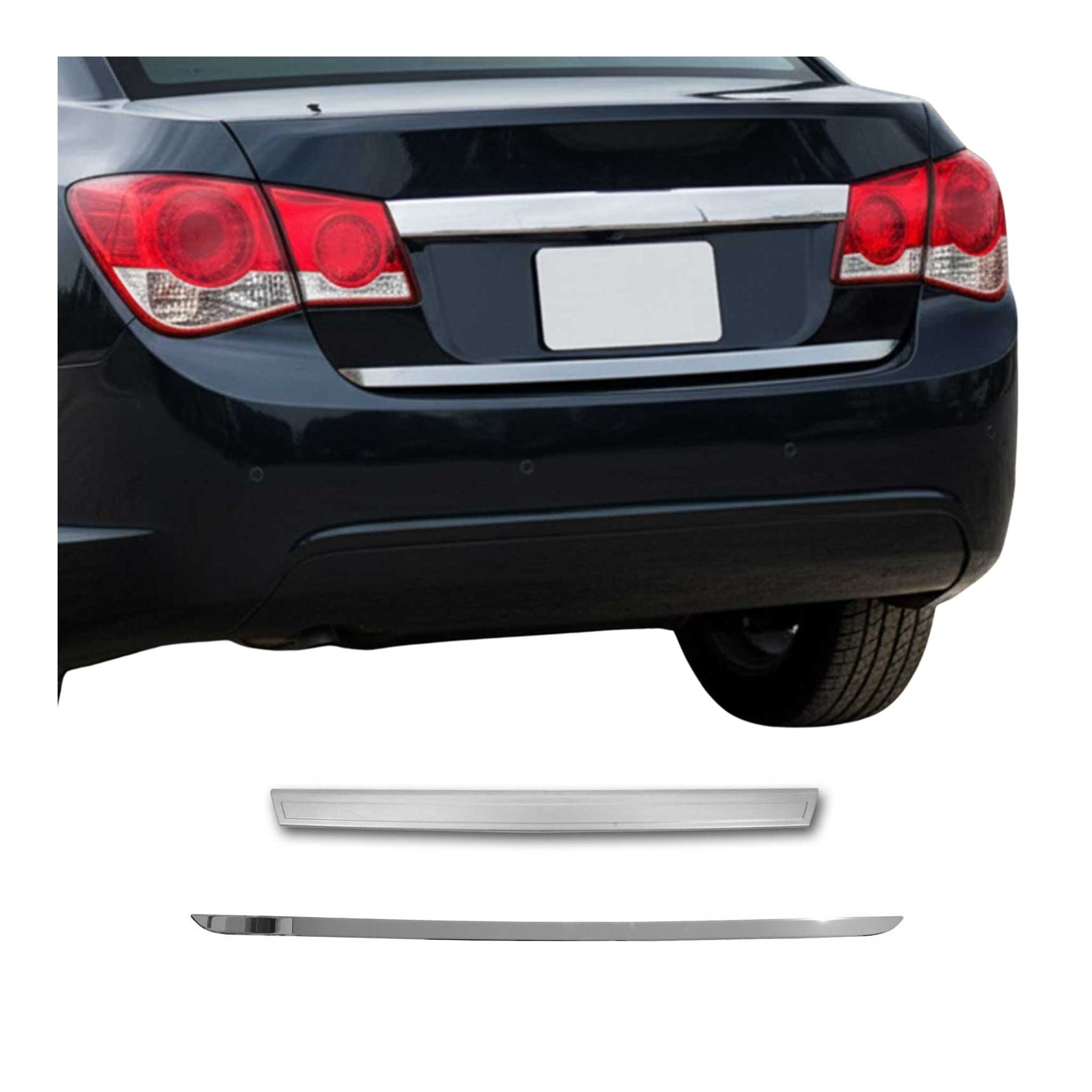 2011-2015 Chevrolet Cruze Sedan Tailgate Trim & Trunk Molding Trim Set Stainless Steel Chrome